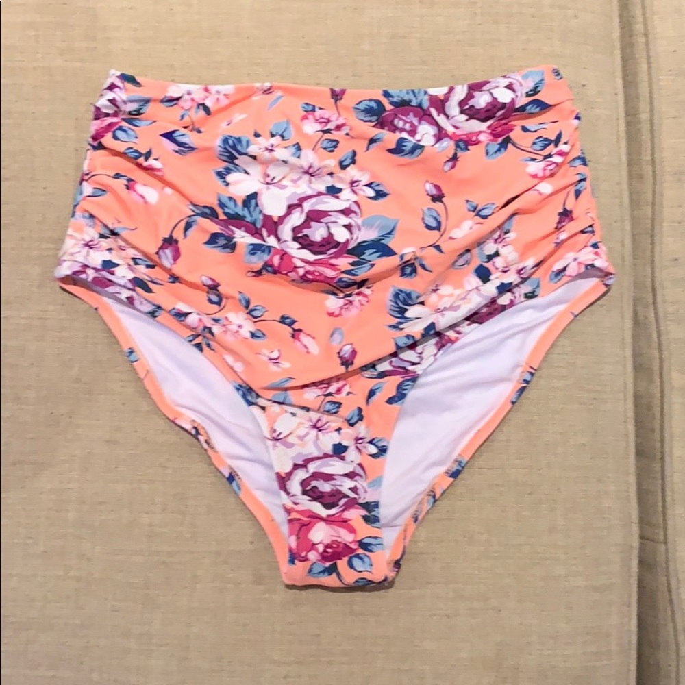 Orange high waisted cinched bottom